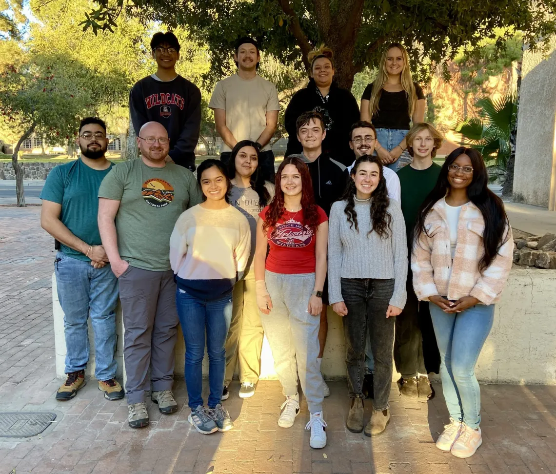 Group of IESTE students standing under a tree